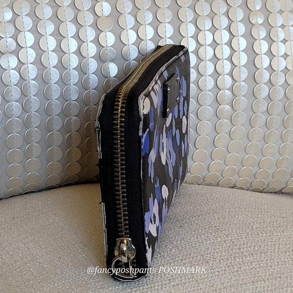 KATE SPADE floral multi-compartment multi-zip purse large wallet card holder - Picture 6 of 17